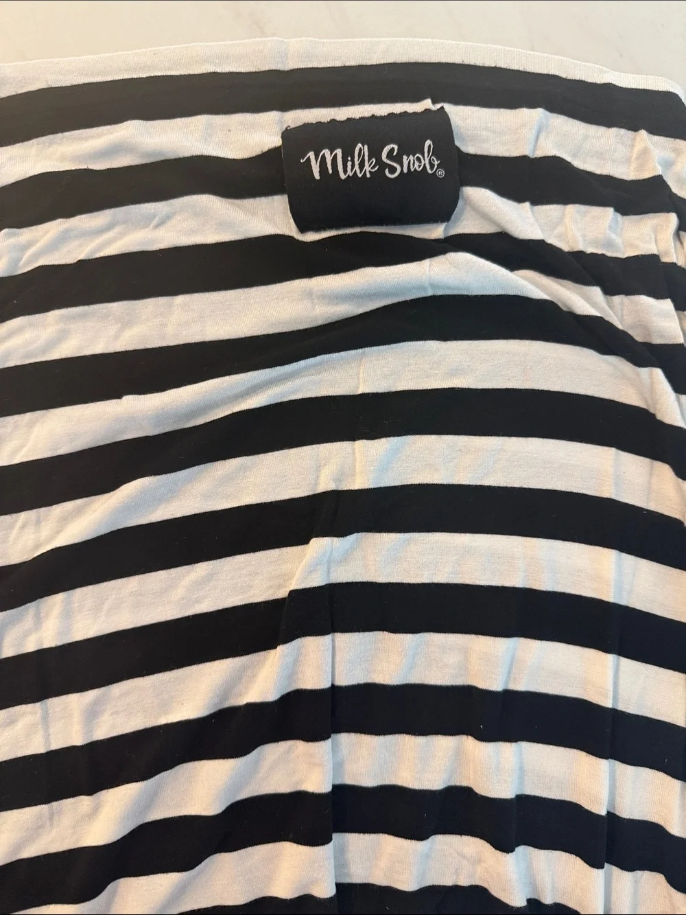 Black & White Striped Nursing Cover